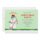 Holiday Snowman Christmas Party Personalized Invites