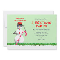 Holiday Snowman Christmas Party Personalized Invites
