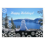 Holiday Snowman, Crater Lake National Park Card