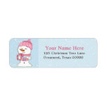 Holiday Snowman Custom Return Address Labels labels
