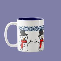 Holiday Snowmen mugs