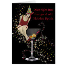 Holiday Spirits Greeting Card