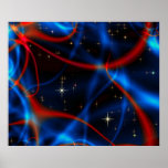 Holiday starry night poster