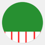 Holiday Stripes Round Sticker