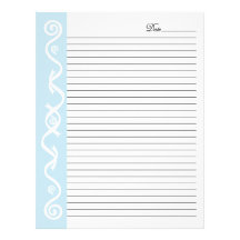 Holiday Teal (Date and Lined) Letterhead Design