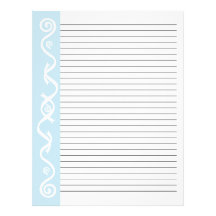 Holiday Teal (Lined) Letterhead