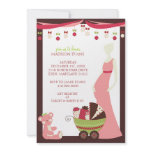 Holiday Theme Baby Shower Invitations {Baby Girl}