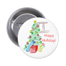 Holiday tree buttons