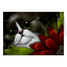 HOLIDAY TUXEDO CAT Card
