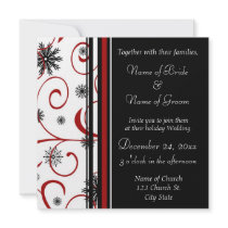 Holiday Wedding Invitation Cards
