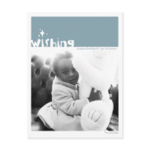 Holiday "Wishing" Photo Postcard