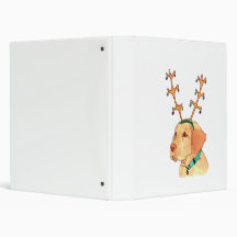 Holiday Yellow Lab Vinyl Binder