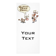 holier than thou holey vs holy cow pun humour rack card template