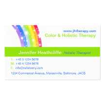 Holistic colour therapy company business card