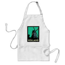 holland art deco vintage retro travel poster aprons