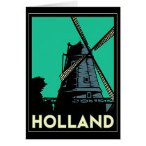 holland art deco vintage retro travel poster cards