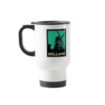 holland art deco vintage retro travel poster mugs