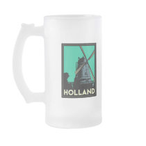 holland art deco vintage retro travel poster coffee mug
