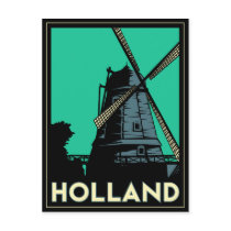 holland art deco vintage retro travel poster postcards