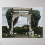 Holland Drawbridge and Trees Photo Poster Art