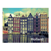 Holland vintage houses post card