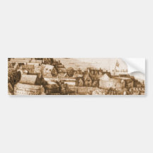 Hollar's Globe Theatre Long View of London Bumper Sticker