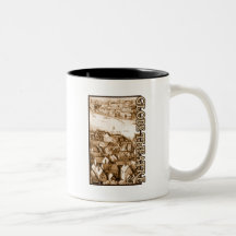 Hollar's Globe Theatre Long View of London Coffee Mug