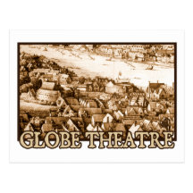 Hollar's Globe Theatre Long View of London Post Card
