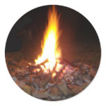 Holliday Camp Fire Round Sticker