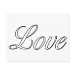 Hollow Script Love Post Cards