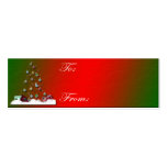 Hollow Tree Christmas Tag Business Card Templates
