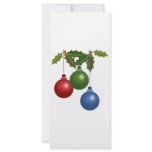 Holly and Christmas Ornaments Design Rack Card Design