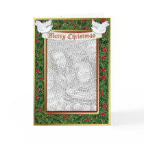 Holly and Dove Christmas Greeting Card