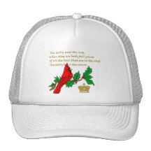 Holly and the Ivy Illustrated on Apparel & Gifts Hats