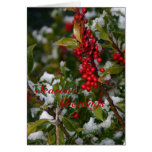 Holly Berry Season's Greetings Card