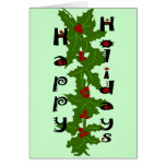 Holly branch blank card