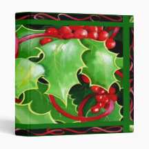 Holly Christmas Binder