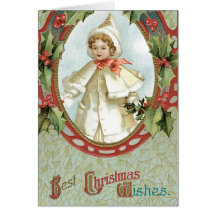 Holly Christmas Card Vintage