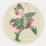 Holly Christmas Fairy Sticker