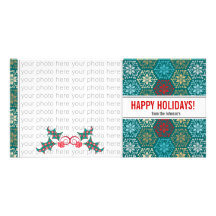 Holly Christmas Photo Card {4 x 8}