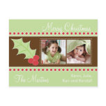Holly Christmas Photo Card postcards