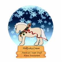 Holly-day Cream Snowglobe Ornament Acrylic Cut Outs