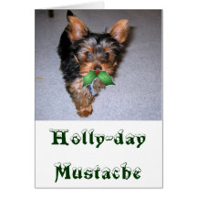 Holly-day Mustache Card