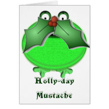 Holly-day Mustache Card