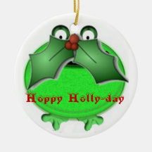 Holly-day Mustache Christmas Ornament