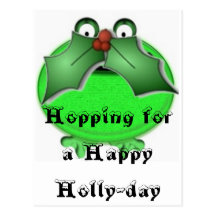Holly-day Mustache Postcards