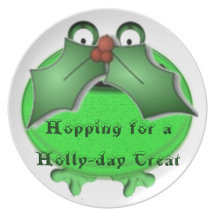Holly-day Mustache treat Plate