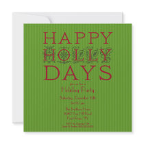 Holly DaysHoliday Christmas Party Invitation