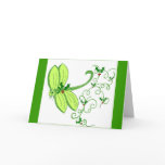 Holly dragonfly Christmas Card