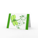 Holly dragonfly Christmas Card